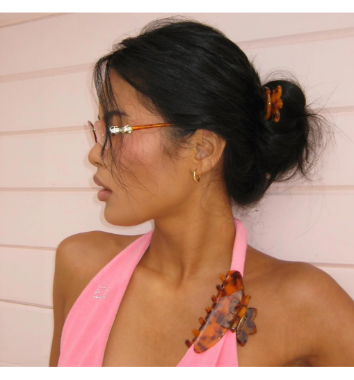Emi Jay Big Effing Clip in Tortoise Hibiscus - Великий крабик для волосся "Tortoise Hibiscus"
