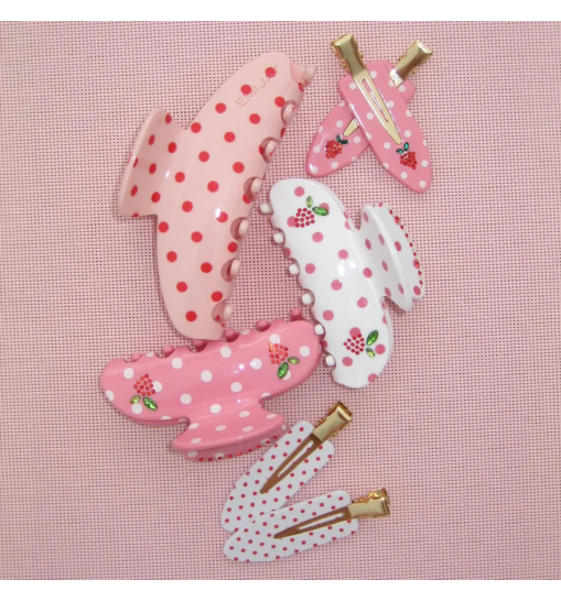 Emi Jay Sweetheart Clip in Coconut Berry Dot - Крабик для волосся "Coconut Berry Dot"