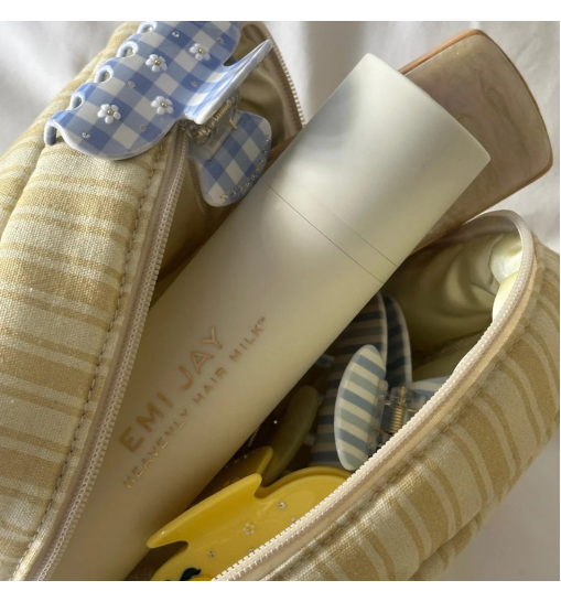 Emi Jay Linen Pouch in Out of Office - Лляна косметичка "Out of Office"