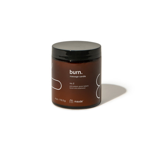 Maude Burn no.2 pink pepper & gurjun balsam - Свічка для масажу - аромат №2 рожевий перець та бальзам гурджун