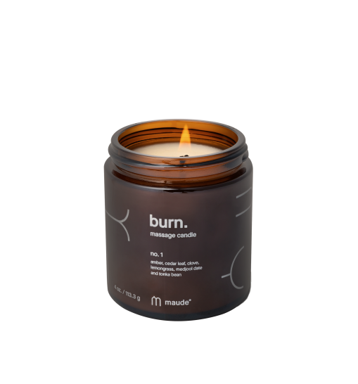 Maude Burn no.1 amber, cedar leaf & lemongrass - Свічка для масажу - аромат №1 амбра, кедр та лемонграс