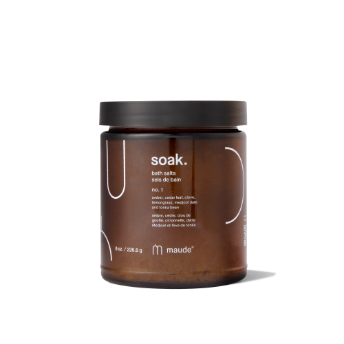 Maude Soak no.1 amber, cedar leaf & lemongrass - Мінеральна сіль для ванни - аромат №1 амбра, кедр та лемонграс