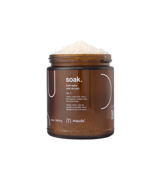 Maude Soak no.1 amber, cedar leaf & lemongrass - Мінеральна сіль для ванни - аромат №1 амбра, кедр та лемонграс