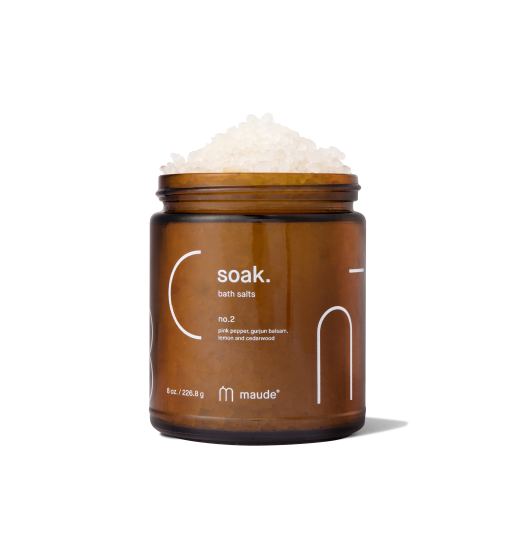 Maude Soak no.2 pink pepper & gurjun balsam - Мінеральна сіль для ванни - аромат №2 рожевий перець та бальзам гурджун