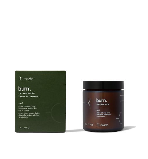 Maude Burn no.1 amber, cedar leaf & lemongrass - Свічка для масажу - аромат №1 амбра, кедр та лемонграс