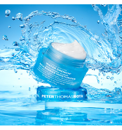 Peter Thomas Roth Water Drench® Hyaluronic Cloud Rich Barrier Moisturizer - Збагачений зволожуючий крем для обличчя для відновлення бар'єру шкіри