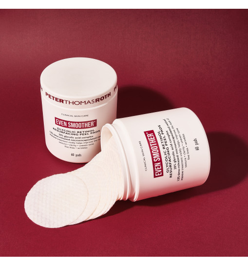 Peter Thomas Roth Even Smoother™ Glycolic Retinol Resurfacing Peel Pads - Відновлюючі диски для обличчя з ретинолом та гліколевою кислотою