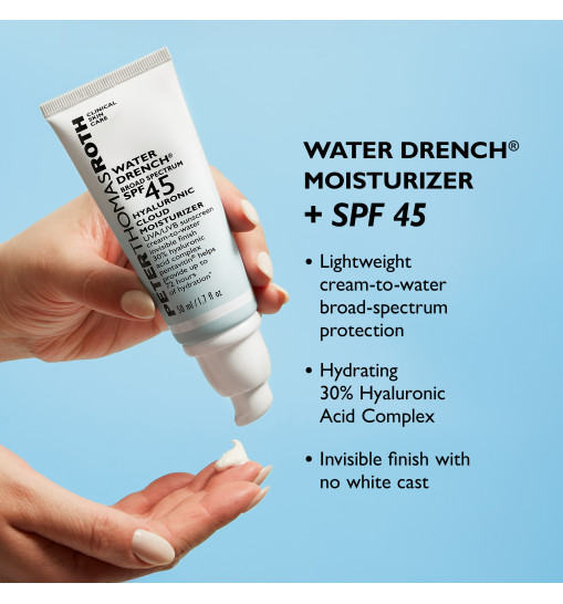 Peter Thomas Roth Water Drench Broad Spectrum SPF 45 Hyaluronic Cloud Moisturizer - Зволожуючий сонцезахисний крем для обличчя SPF 45